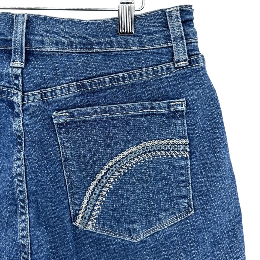 NYDJ Womens Lift Tuck Technology Straight Leg Capri Jeans Blue Wash Size 6 28x21